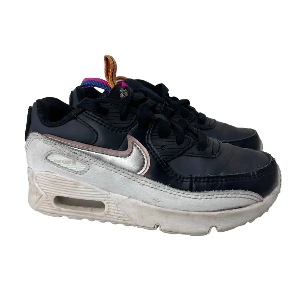Nike Air Max 90 LTR PS Sneakers Low Top DJ0415-001 Black White‎ Kids Size 13C